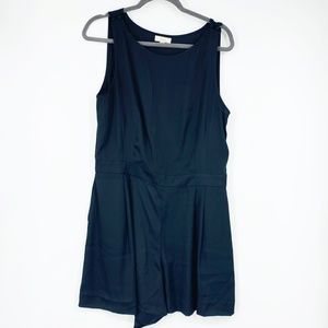 Loft  Black sleeveless pocket shorts Romper 14